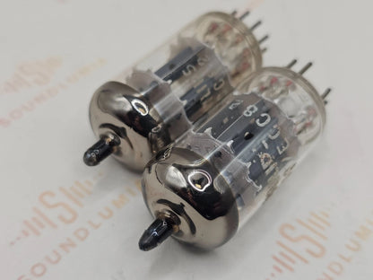Philips ECC82 12AU7 Short Plates Dimple Disc Getter - Heerlen