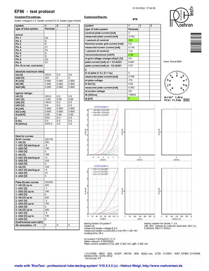 Valvo EF86 6267 Mesh Plates O-getter - Hamburg