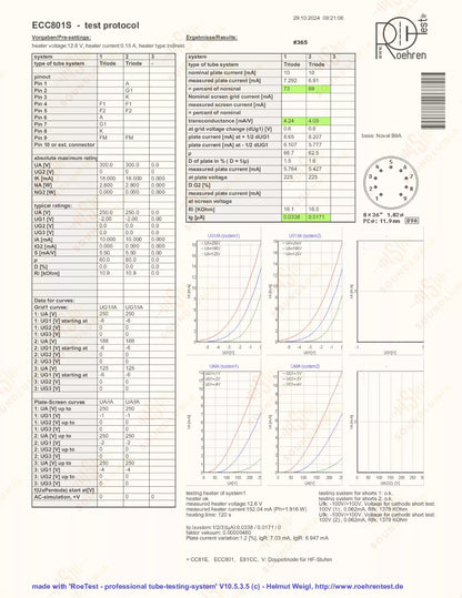 Telefunken ECC801S E81CC 6201 Triple-Mica ◇ Bottom - Ulm