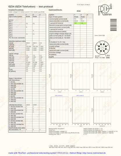 1台飞利浦GZ34 5AR4金属底座 - Valvo标签 - 埃因霍温 1957 (tV2 57E) - 全新库存+