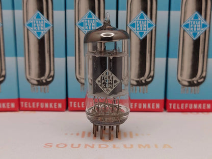 Telefunken ECC82 Rippenplatten Red Tip Matched Trio - ◇ Basis - Berlin '61 - NOS 