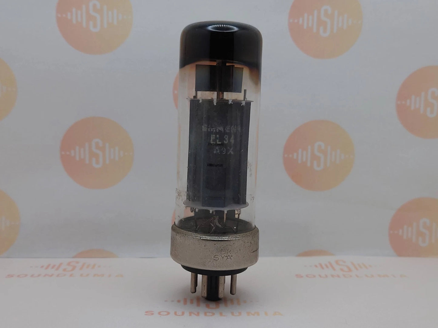 1x Valvo Hamburg EL34 金属底座 - 西门子标签 - 汉堡 1954 (DK SYA) - NOS+