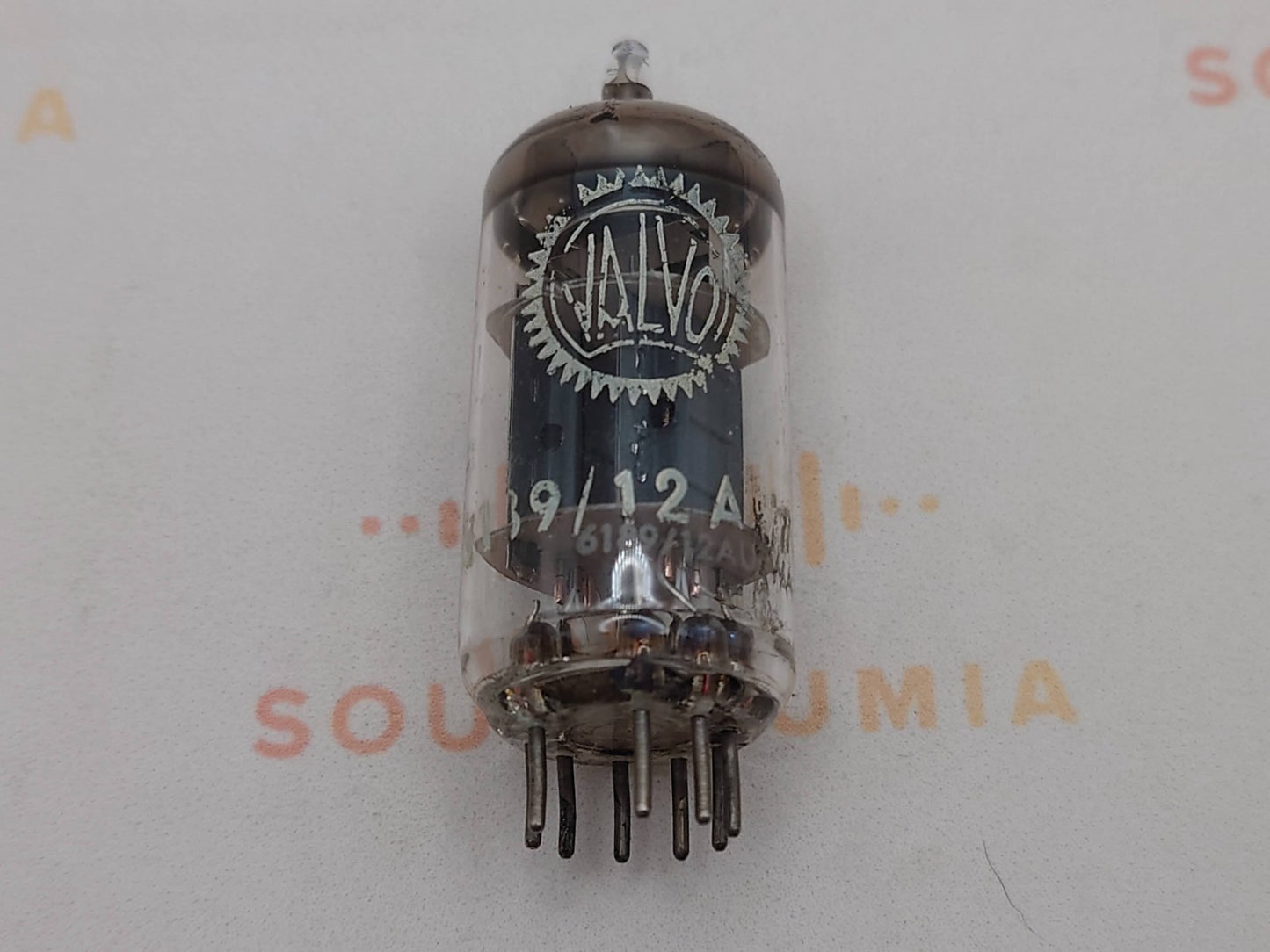 1x La Radiotechnique 6189 12AU7WA O-Getter - Valvo Etikett - Nahezu NOS