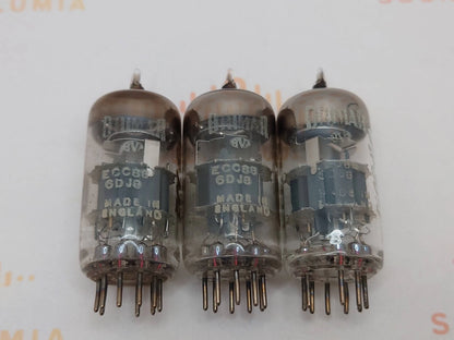 3x Brimar ECC88 6DJ8 O-Getter - Rochester 1961 - Nahe NOS