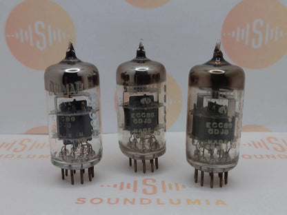 3x Brimar ECC88 6DJ8 O-Getter - Rochester 1961 - Nahe NOS