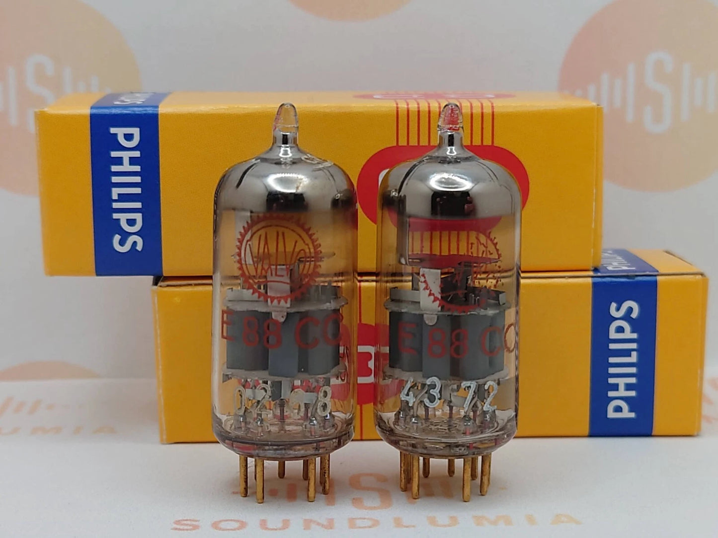 Valvo E88CC Red Label O-Getter Matched Pair - Heerlen 1960 - Near NOS