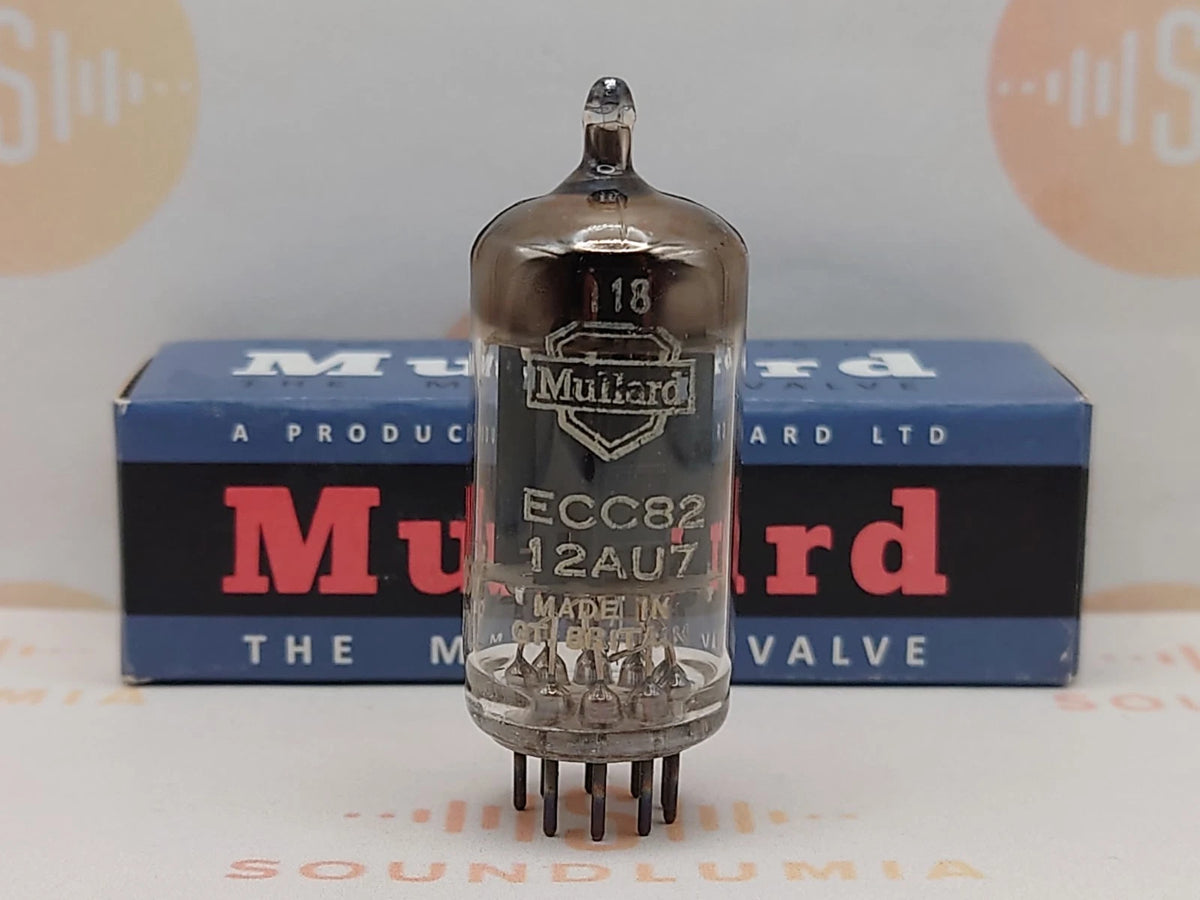 1x Mullard ECC82 12AU7 Longues plaques Getter carré - Blackburn '57 K61 - Presque NOS  