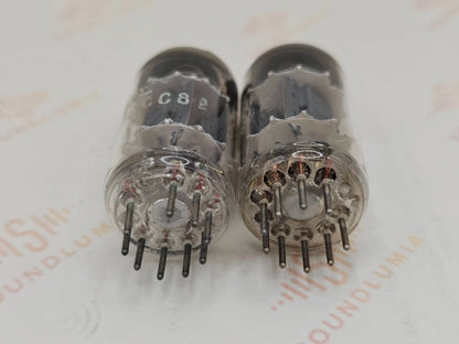 Philips ECC82 12AU7 Short Plates Dimple Disc Getter - Heerlen