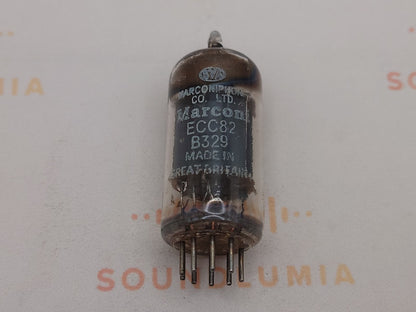 1个 Marconi B329 (ECC82+) 方形吸收剂 皱纹玻璃 - 英国