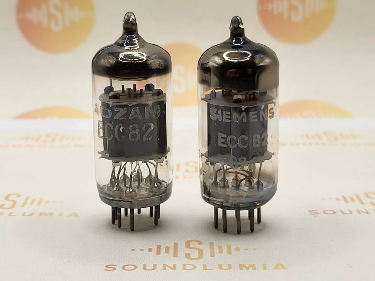 Mullard ECC82 12AU7 vacuum tube with O-Getter and Short Plates, image 8