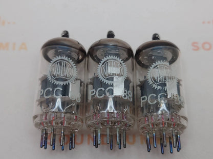 Valvo PCC88 7DJ8 Dimple Disc Getter Passendes Trio - Heerlen 1971 - Gleicher Code - NOS