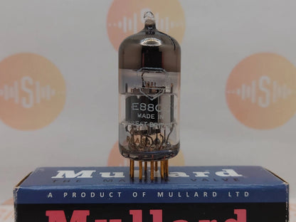 1x Mullard E88CC 6922 Dimple Disc Getter - Mitcham 1970 - AEG-Label - NOS