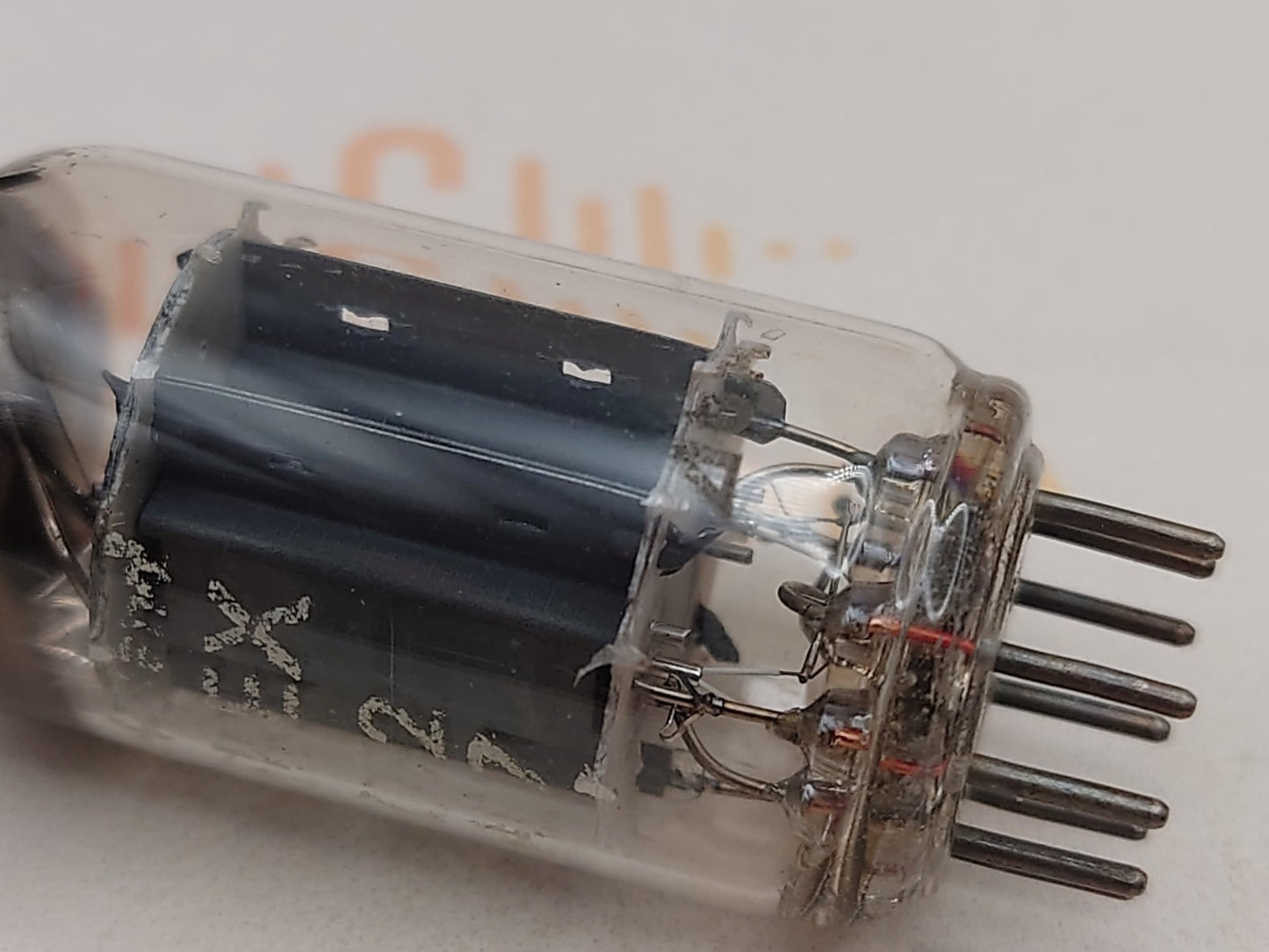 1x Amperex ECC82 Lange Platten Folie D-Getter - Heerlen 1956 - Fast NOS