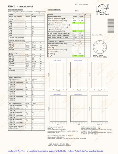 Lorenz E88CC 6922 Spezialröhre O-Getter Passendes Paar - Gleicher Code - NOS