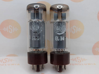 马自达 EL34 DD 吸气剂棕色底座 - 飞利浦标签 - 布鲁塞尔