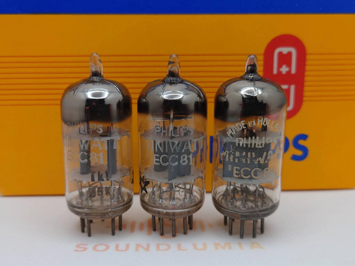 Philips ECC81 12AT7 vacuum tube with D-Foil Getter, image 15
