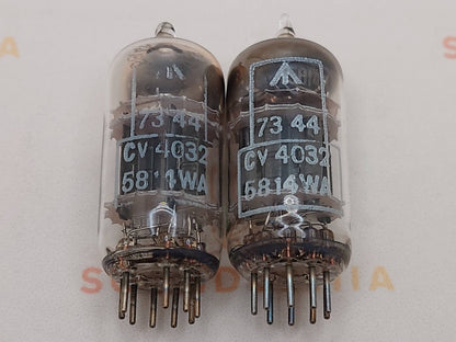 2x GE CV4032 5814WA Schwarze Platten - USA 1970er - Gleicher Code - Nahe NOS