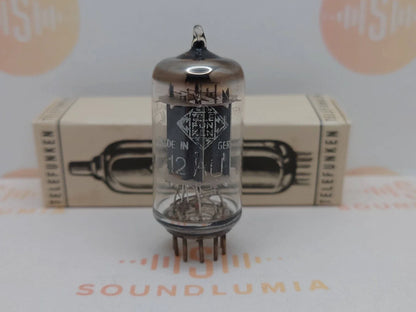 Telefunken ECC82 Plaques côtelées Fond diamant - Allemagne