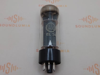 1x Mullard EL34 6CA7 O Getter - Valvo Label - Blackburn 1965 Xf3 - NOS+
