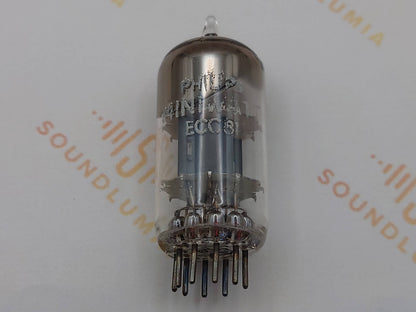 1x Philips ECC81 12AT7 D-getter Kupferstäbe - Kopenhagen 1953 TkB - Nahe NOS