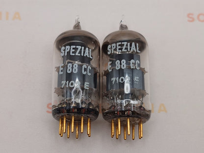 Lorenz E88CC 6922 Spezialröhre O-Getter Passendes Paar - Gleicher Code - NOS