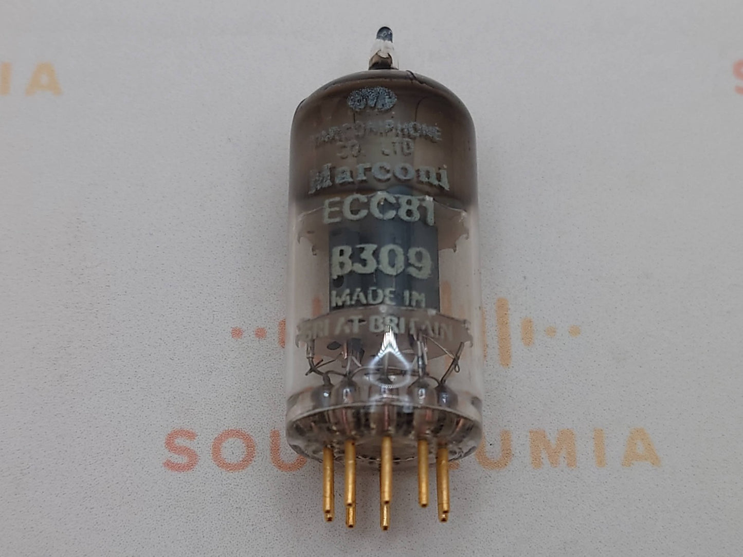 1x Mullard B309 Goldpins Quadratischer Getter - 1960 - Nahe NOS