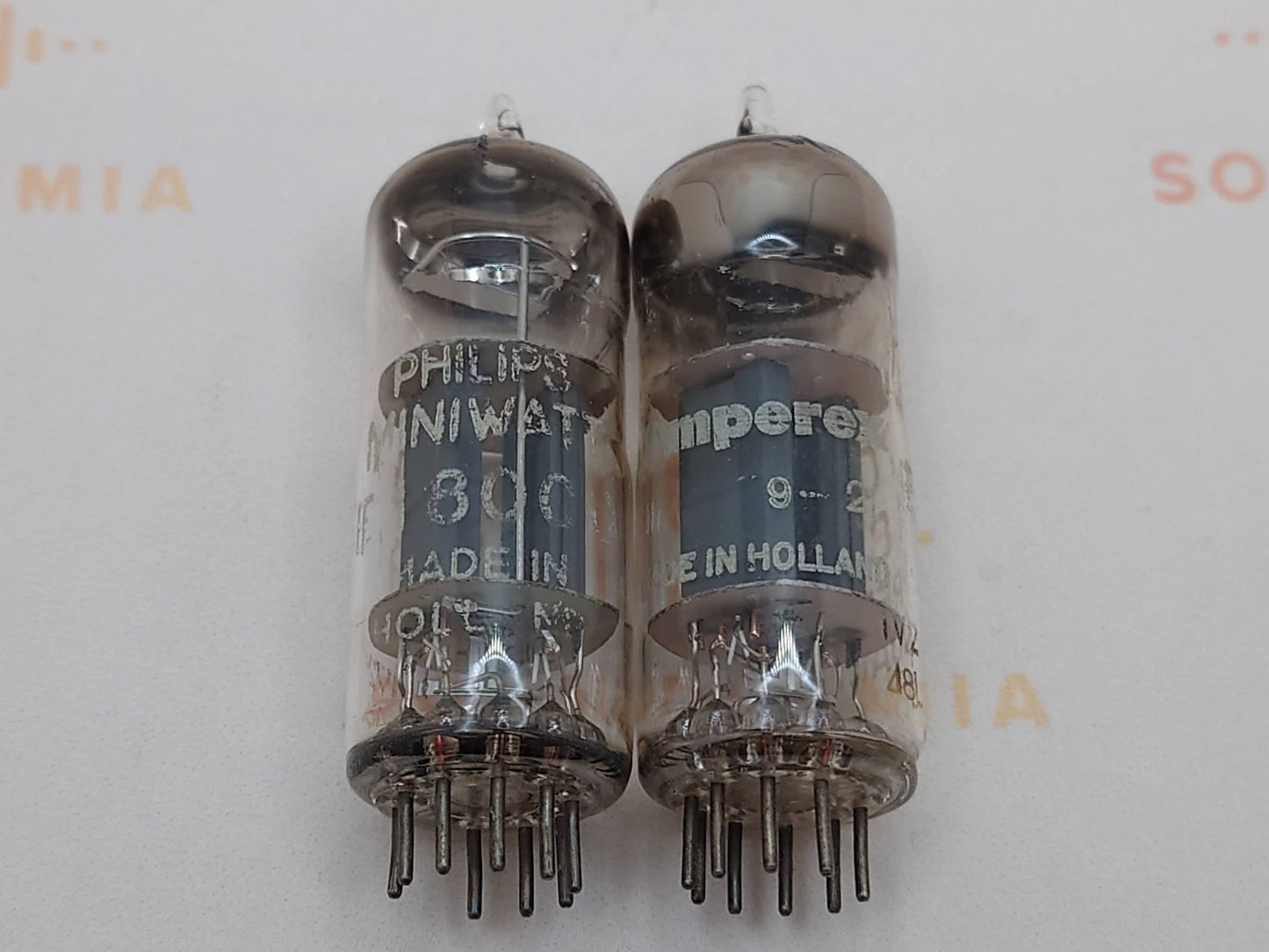 2x Philips E180CC D-getter Eingezogene Taille - SQ+PQ Etiketten - Heerlen '58 IV2 - Stark