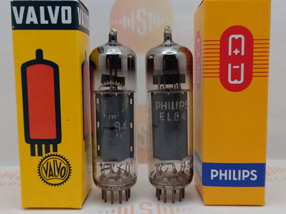 飞利浦 EL84 6BQ5 O型吸气管匹配对 - 1964年产于海尔伦 - 近乎全新库存