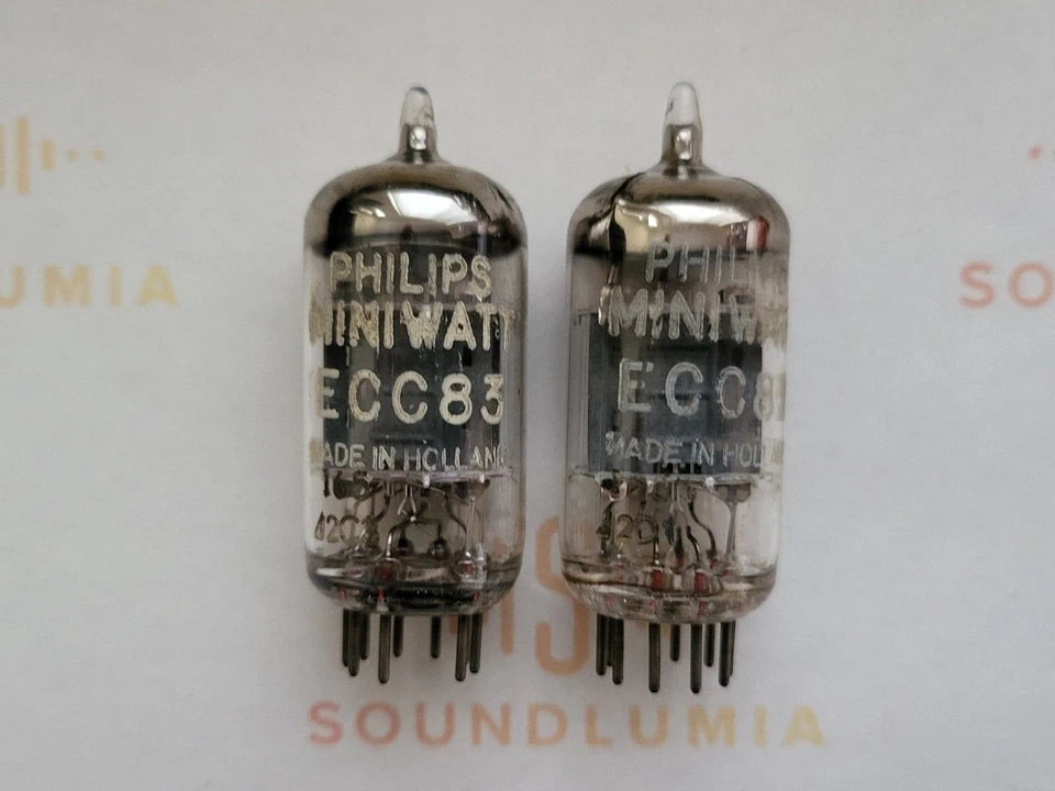 Philips ECC83 12AX7 Piastre Corte O-getter - Heerlen