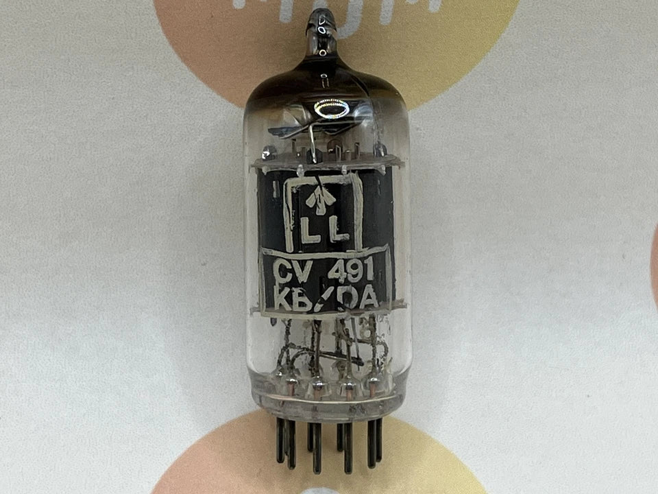 Mullard CV491 Long Plates Square Getter