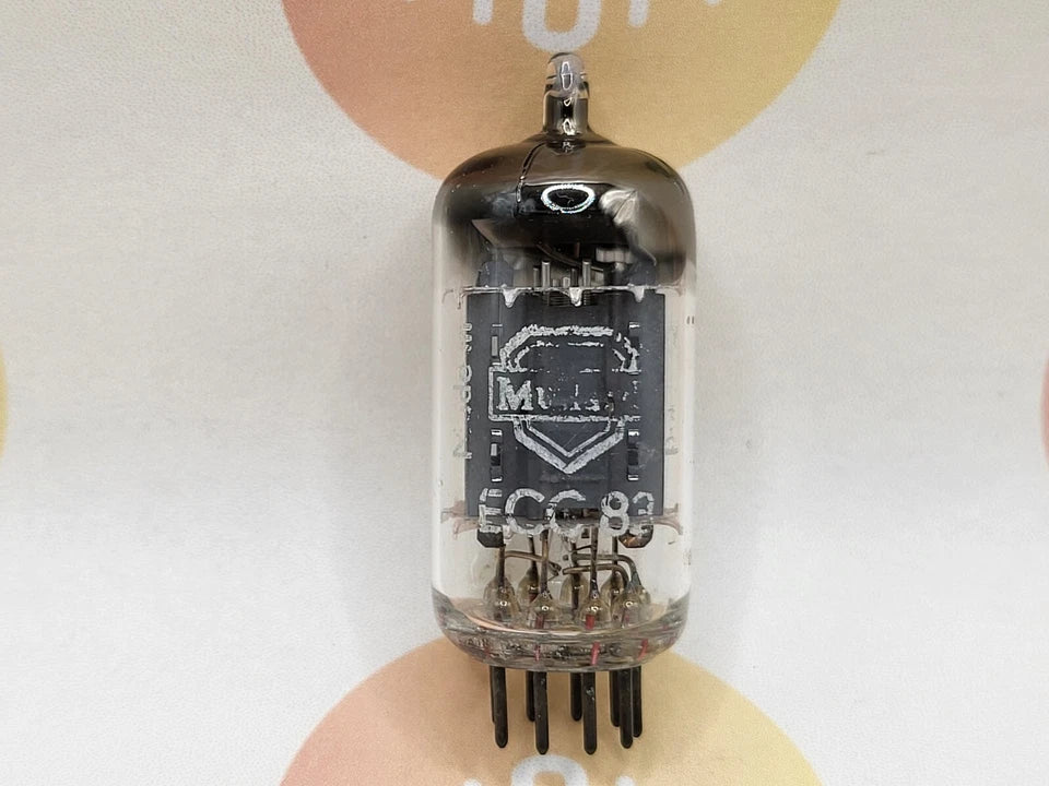 1x Valvo ECC83 Lange Platten Folie D Getter Original Box - Hamburg '54 (DX mCP) NIB 