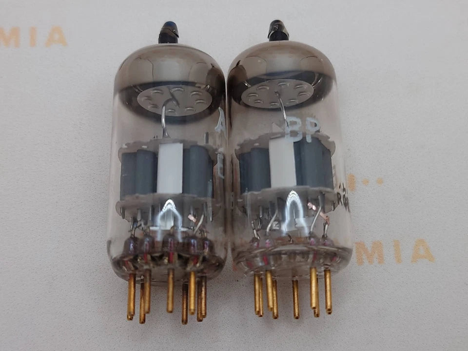 1x Mullard E88CC 6922 Dimple Disc Getter - Mitcham 1970 - AEG-Label - NOS