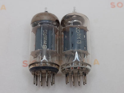 Telefunken ECC82 Rippenplatten Red Tip Matched Trio - ◇ Basis - Berlin '61 - NOS 