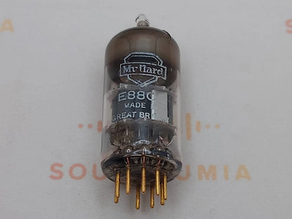 1x Mullard E88CC 6922 Dimple Disc Getter - Mitcham 1970 - AEG-Label - NOS