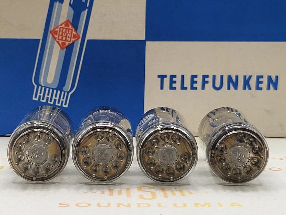 4x Telefunken ECC88 6DJ8 Bottom Original Box - Valvo Lab. Berlin '60s Same Code NIB