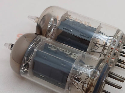 Telefunken ECC82 Rippenplatten Red Tip Matched Trio - ◇ Basis - Berlin '61 - NOS 