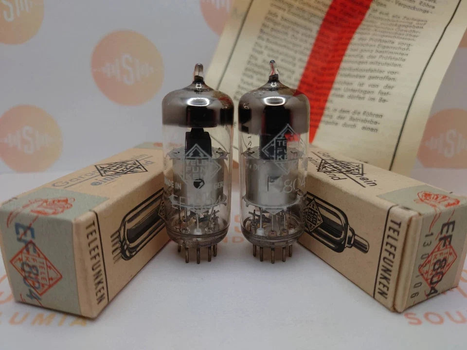 Telefunken EF804 Plaques Argentées O-getter Diamant Fond - Ulm