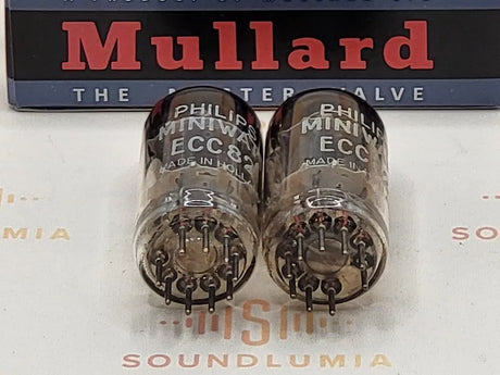 Mullard ECC82 12AU7 vacuum tube with O-Getter and Short Plates, image 4