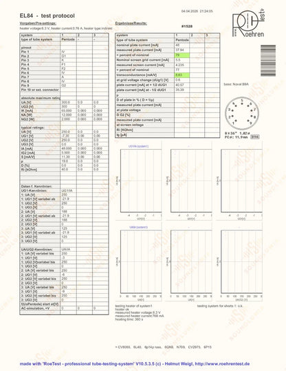 Telefunken EL84 6BQ5 ◇ Unten