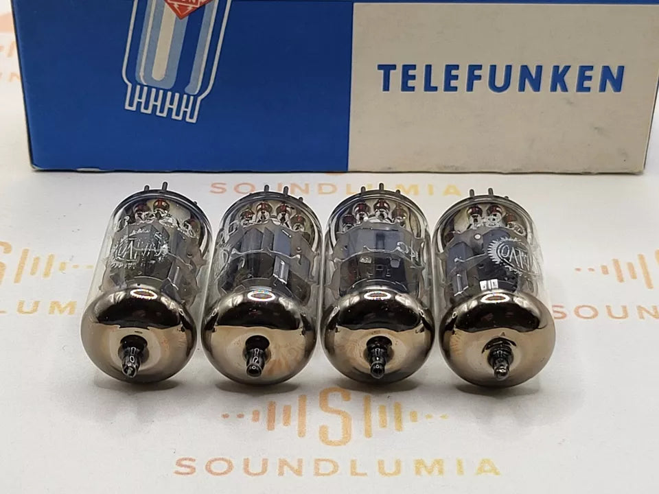 4x Telefunken ECC88 6DJ8 Bottom Original Box - Valvo Lab. Berlin '60s Same Code NIB