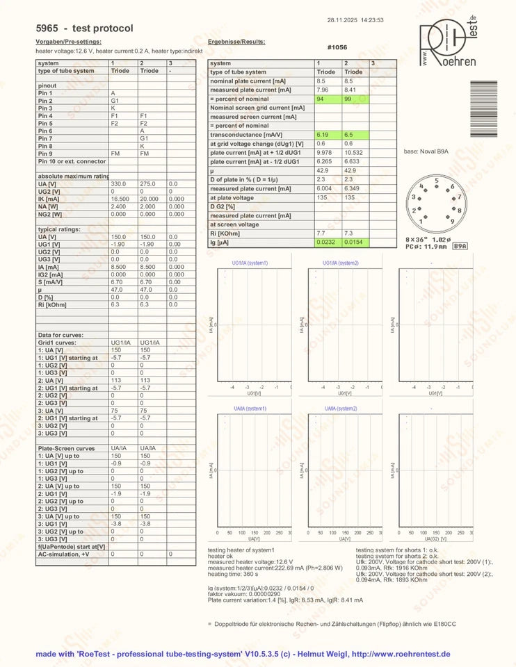 飞利浦 EL84 6BQ5 O型吸气管匹配对 - 1964年产于海尔伦 - 近乎全新库存