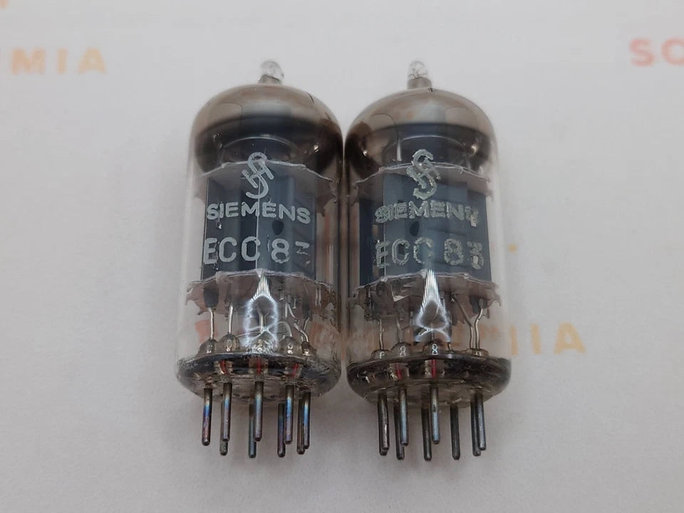 4x Siemens ECC83 12AX7 Kurzplatten - I61 ‡1E/‡0D - München 1960er 
