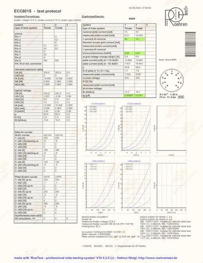 Telefunken ECC801S E81CC 6201 Triple-Mica ◇ Bottom - Germany