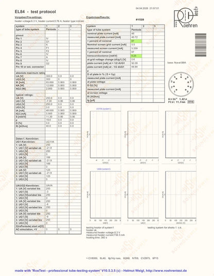 Telefunken EL84 6BQ5 ◇ Unten