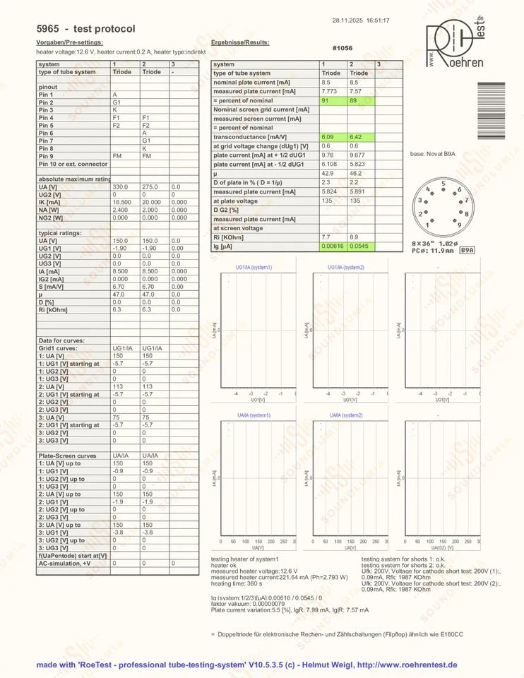 Telefunken 5965 O-ゲッター ◇ 底部