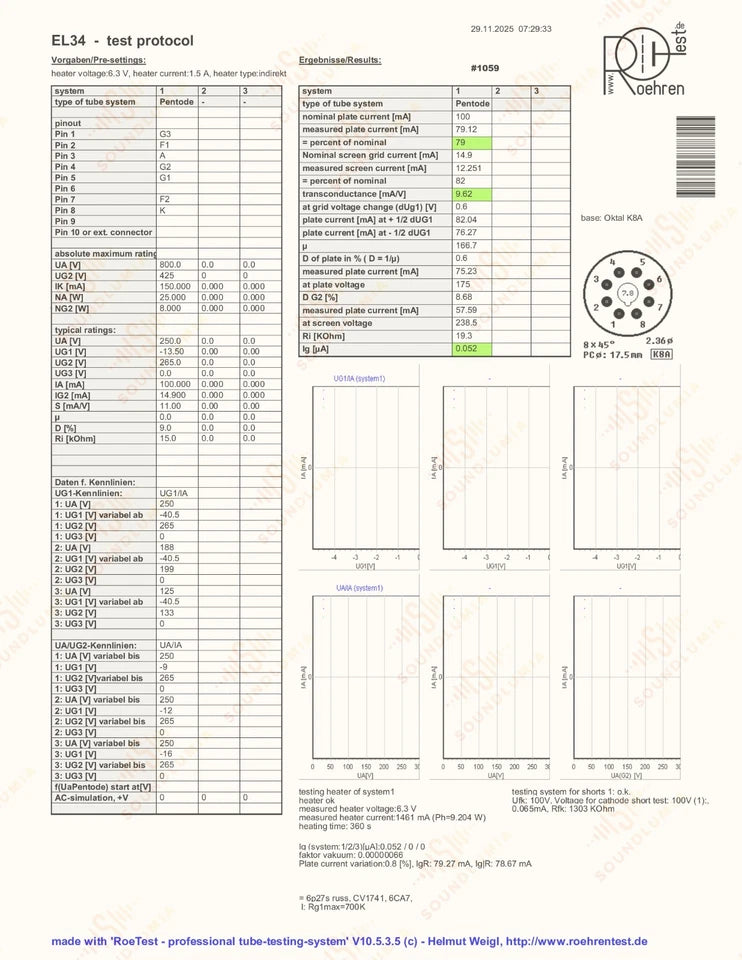 马自达 EL34 DD 吸气剂棕色底座 - 飞利浦标签 - 布鲁塞尔