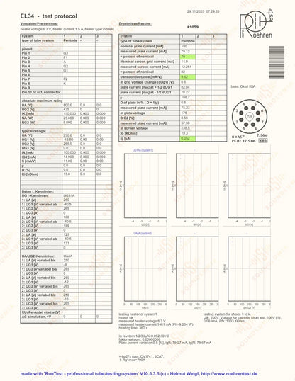 马自达 EL34 DD 吸气剂棕色底座 - 飞利浦标签 - 布鲁塞尔
