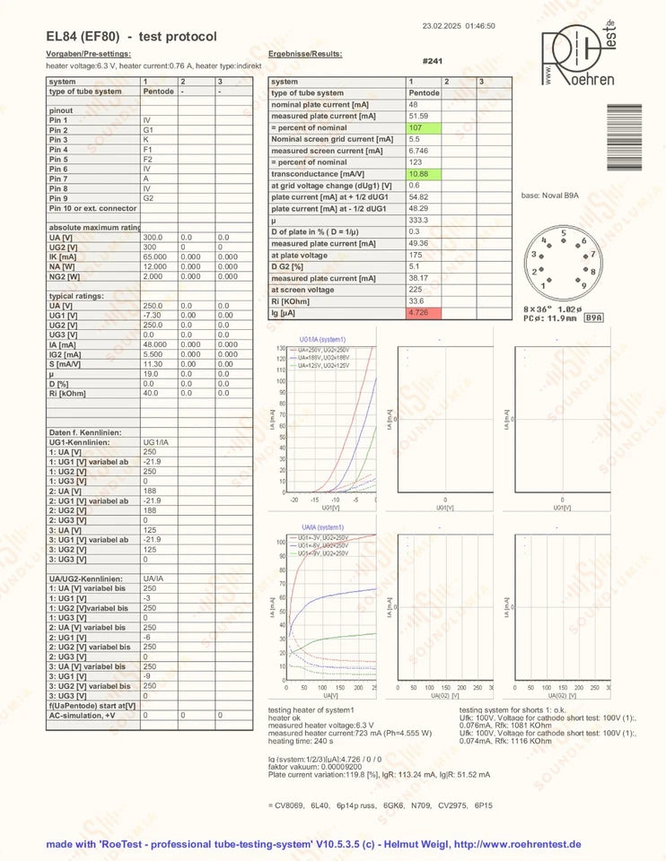 飞利浦 EL84 6BQ5 O型吸气管匹配对 - 1964年产于海尔伦 - 近乎全新库存