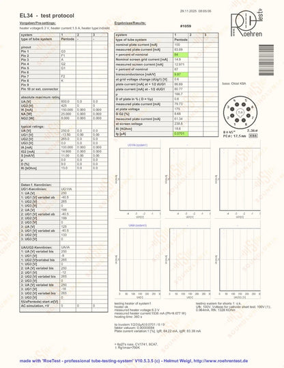 马自达 EL34 DD 吸气剂棕色底座 - 飞利浦标签 - 布鲁塞尔