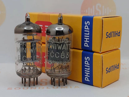 Philips ECC83 12AX7 Plaques courtes O-getter - Heerlen